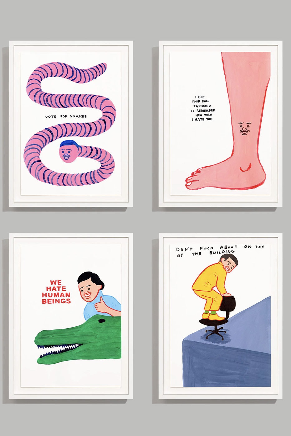 Dark Humor Icons David Shrigley and Joan Cornella Have Unveiled Their Collaborative Project 'VOTE' contemporary art allrightsreserved spanish cartoonist 