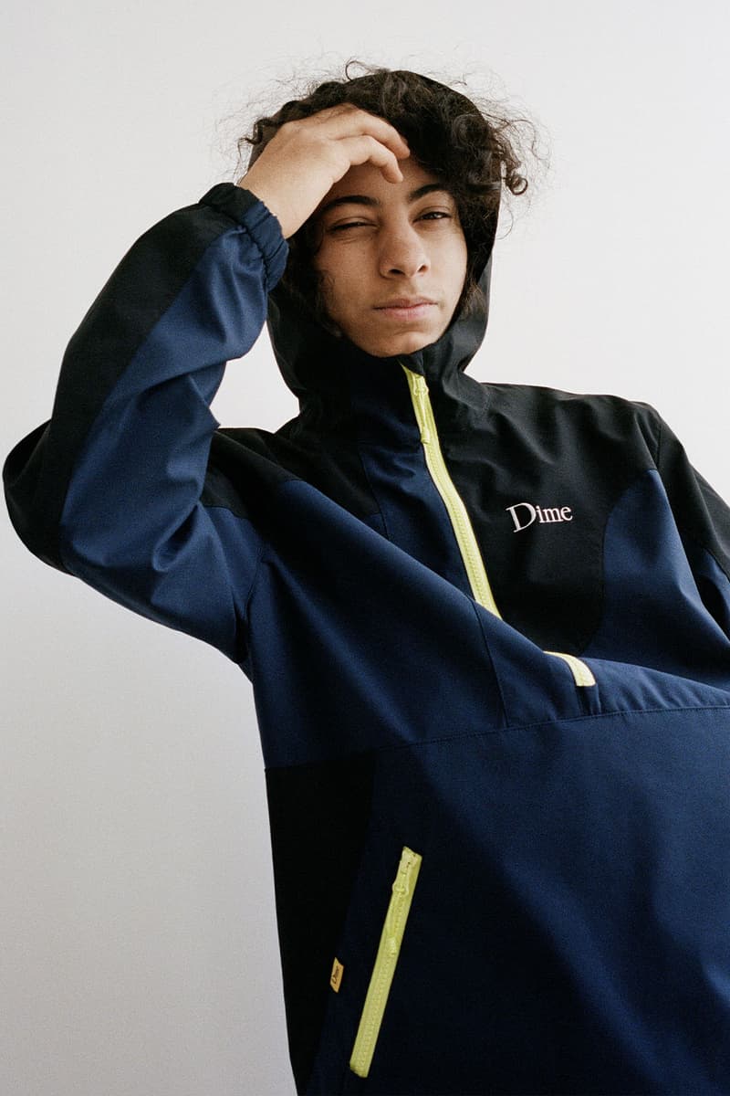 Dime MTL Keeps Simple It Wavy for Its SS22 Drop Spring/Summer 2022 Collection Lookbook cozy staples sweaters crewneck sweatpants jackets montreal canada skate culture skateboarding