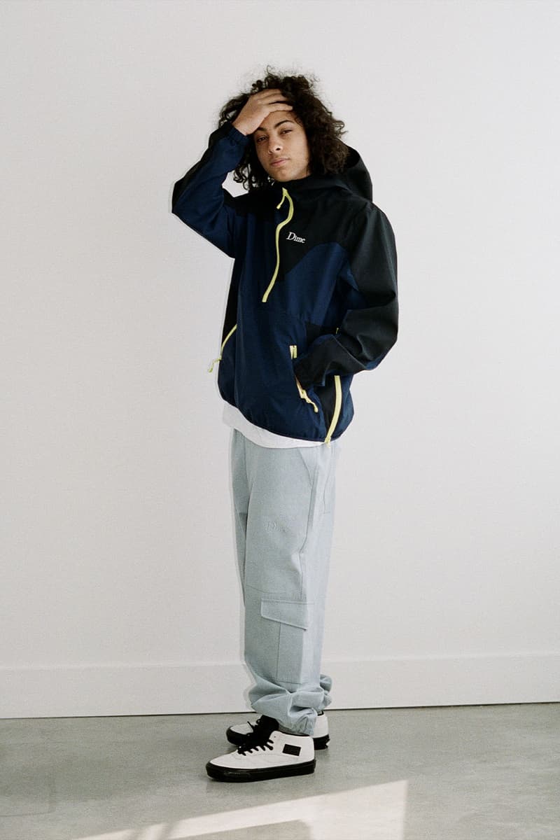 Dime MTL Keeps Simple It Wavy for Its SS22 Drop Spring/Summer 2022 Collection Lookbook cozy staples sweaters crewneck sweatpants jackets montreal canada skate culture skateboarding