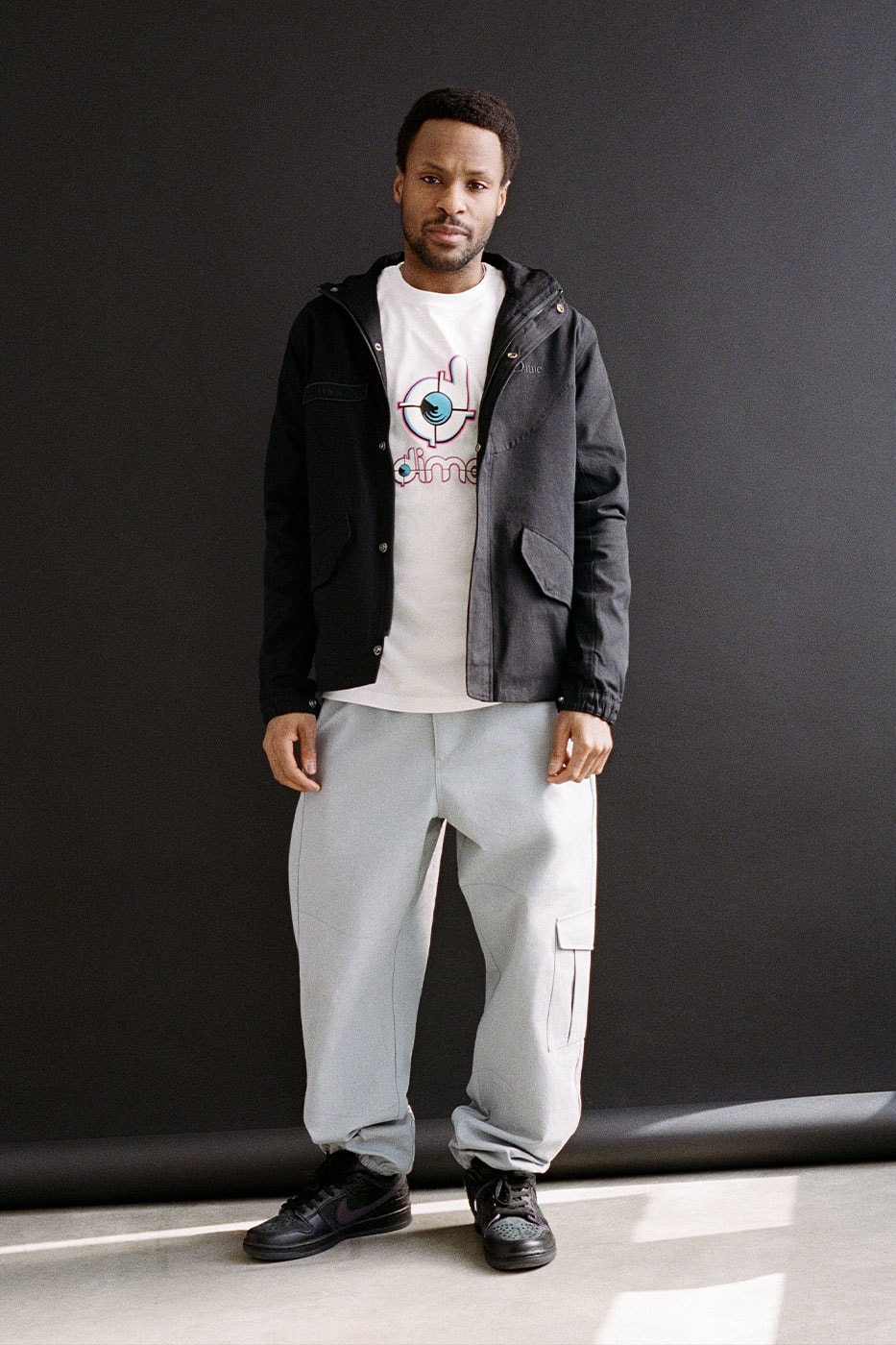 Dime MTL Keeps Simple It Wavy for Its SS22 Drop Spring/Summer 2022 Collection Lookbook cozy staples sweaters crewneck sweatpants jackets montreal canada skate culture skateboarding