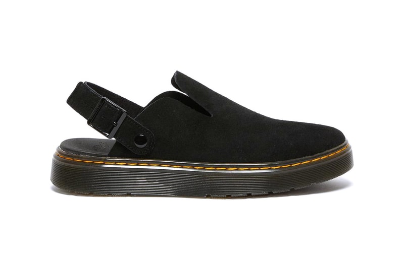 Dr. Martens Carlson Suede Mules Black Green Spring Summer 2022 Release Information 