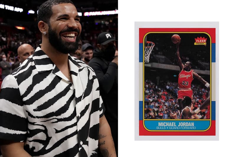 Drake Pulls Rare 1986 Fleer Michael Jordan Rookie Card Worth up to $700K usd chicago bulls ken goldin auctions trading cards sports memorabilia mj instagram live the six chicago bulls 