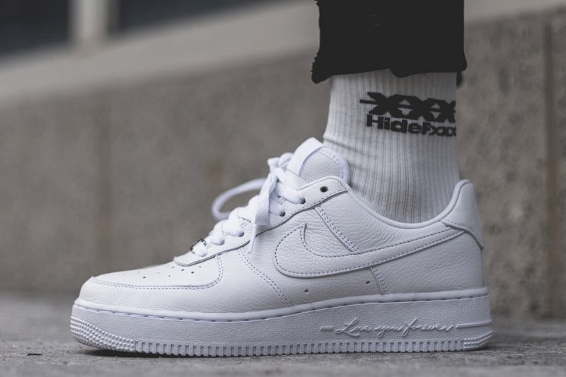 Drake NOCTA Nike Air Force 1 Certified Lover Boy Detailed Look DA3825-100 Release Info Date Buy Price 
