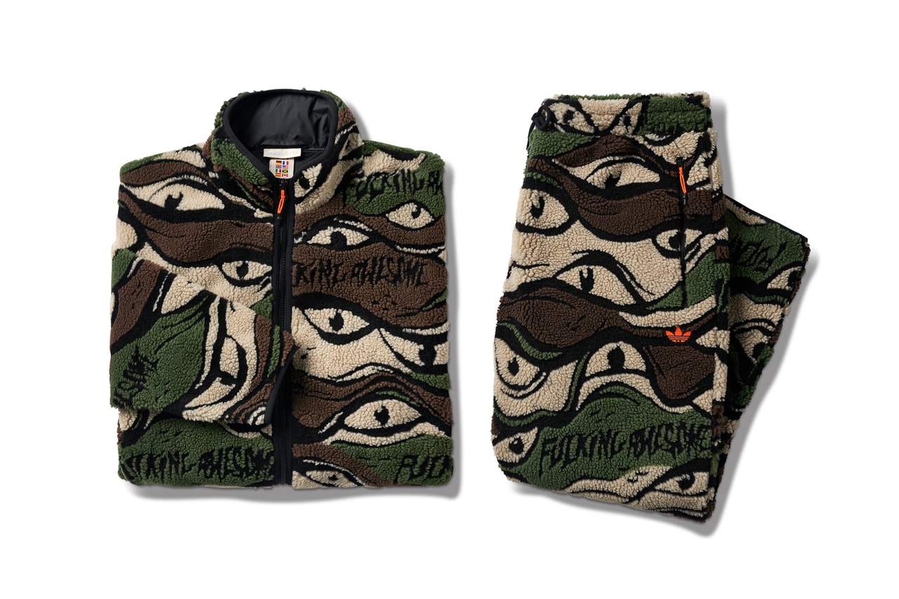 Fucking Awesome x adidas Skateboarding Sherpa Collection Release Information Jason Dill Collaboration 1980s Uniform Camouflage Trefoil