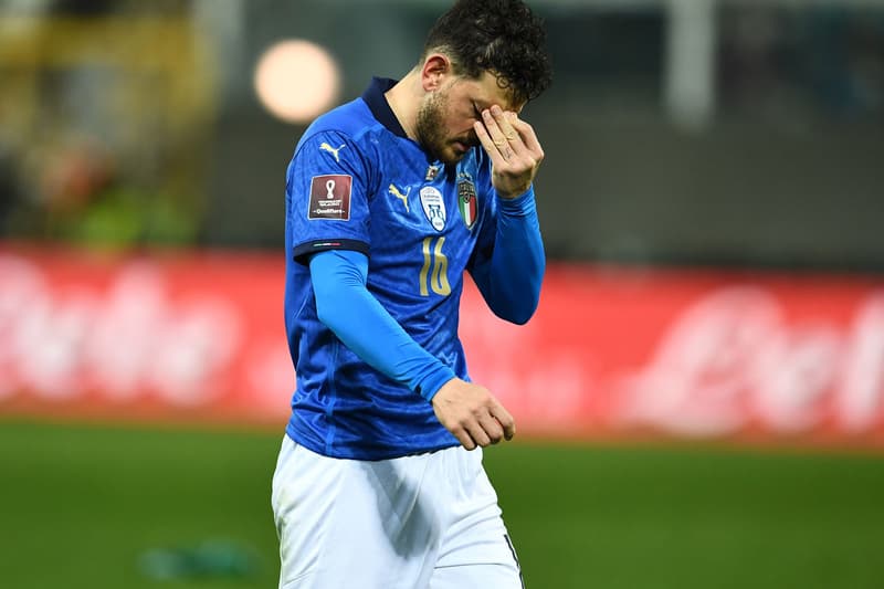 Italy Defeated by North Macedonia, Roberto Mancini in Shock After Missing World Cup i dont know what to say soccer football qatar 2022 qualifiers