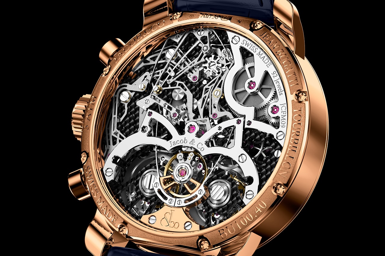Bagian dalam jam Jacob & Co dan Bugatti