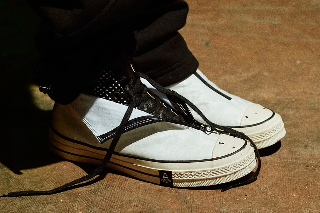 Joshua Vides x Converse Chuck Taylor All Star '70 Hi Weapon CX Hi Pro Leather Ox White Black Collaboration Outlined Drop Date Closer First Look
