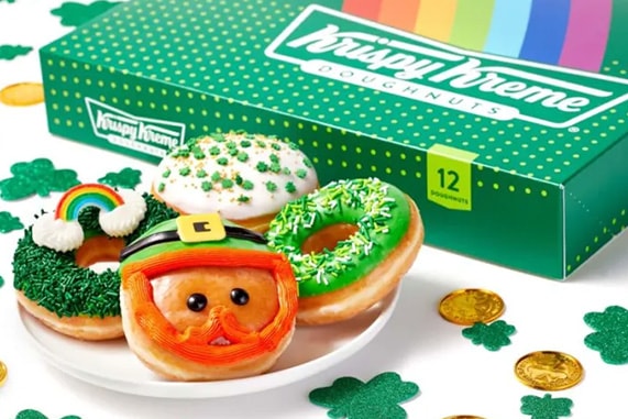 Krispy Kreme's 2022 St. Patrick’s Day Donut Release Is Packed With Leprechauns and Rainbows