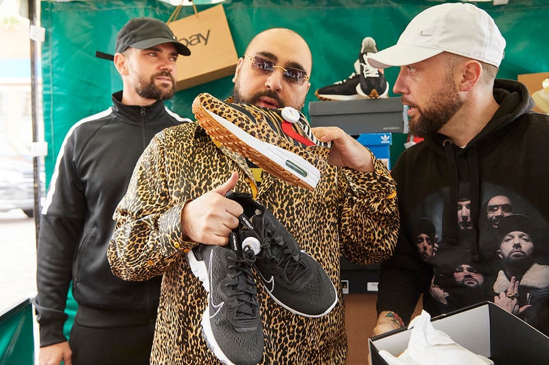Kurupt FM eBay Sneaker Resell Charity Raffle London Bethnal Green pop up Off White Nike Dunk 50 Virgil Abloh Salehe Bembury Union AJ1