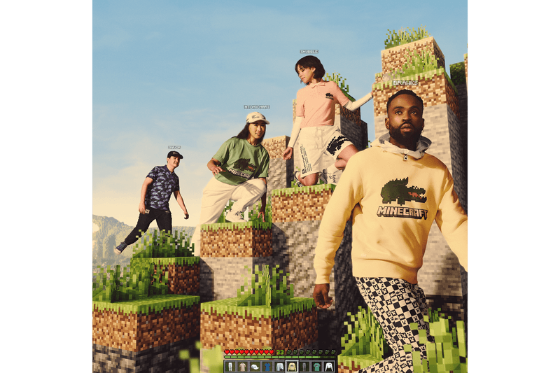 Lacoste x Minecraft Spring/Summer 2022 Details release information graphic tee jumper hoodie