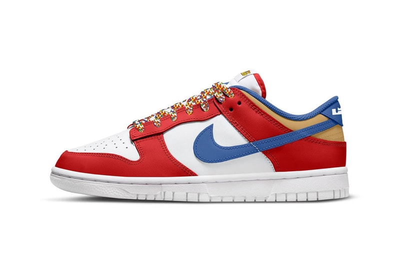 Take a Look at the LeBron x Nike Dunk Low "Fruity Pebbles" lebron james los angeles lakers nba cereal nike 