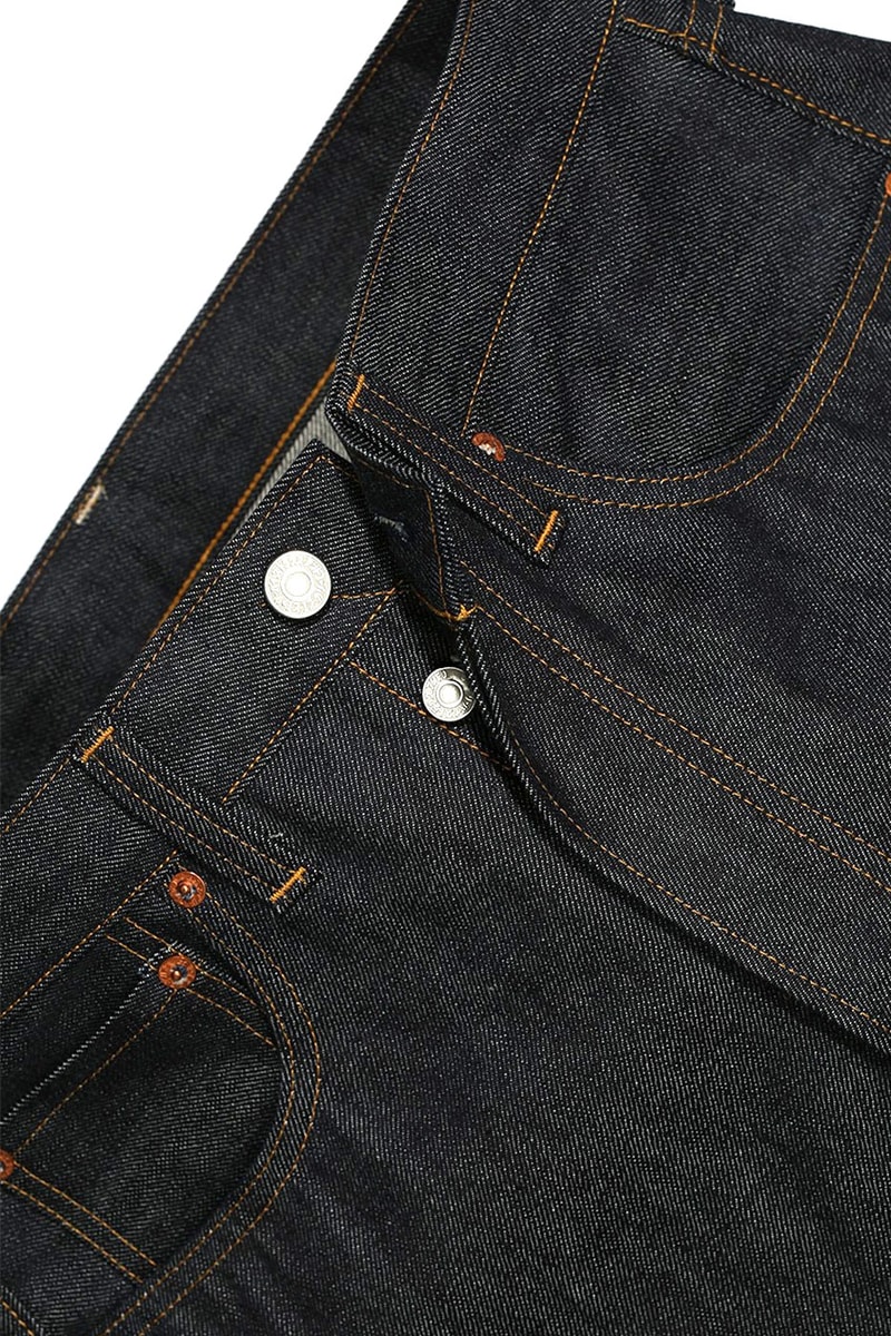 Levi's® Vintage Clothing Limited-Edition Japanese 501 Jeans fabric tags button text high waist line slim workwear selvedge denim red release info news