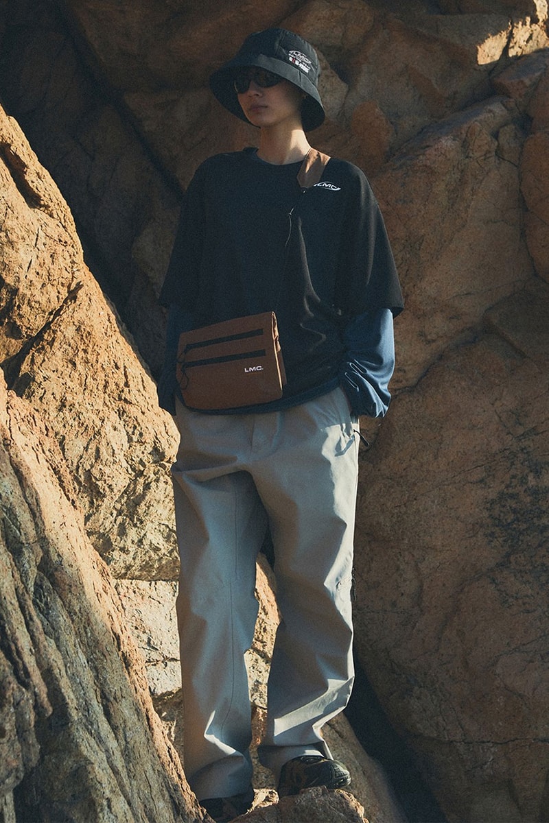 Lost Management Cities 2022 active gear collection lookbook coolon aerocool 3L w proof tees hiking shorts headwear caps bucket hats bags release info date