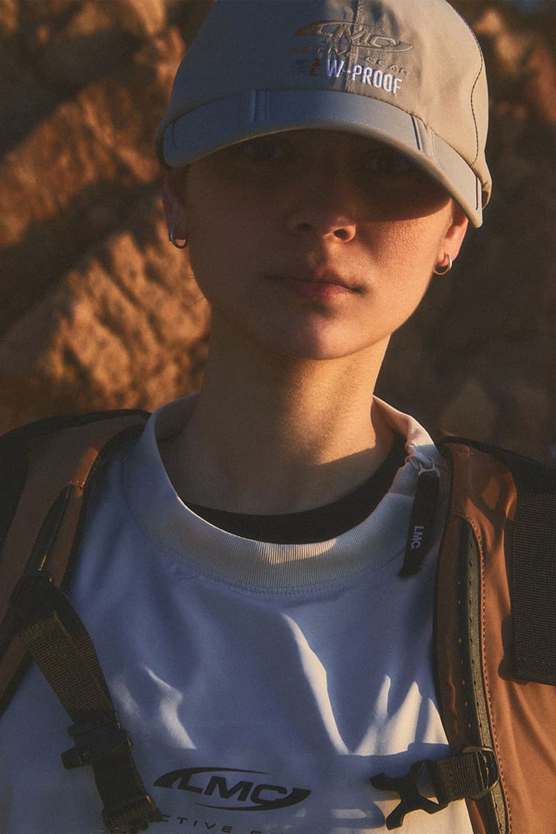 Lost Management Cities 2022 active gear collection lookbook coolon aerocool 3L w proof tees hiking shorts headwear caps bucket hats bags release info date