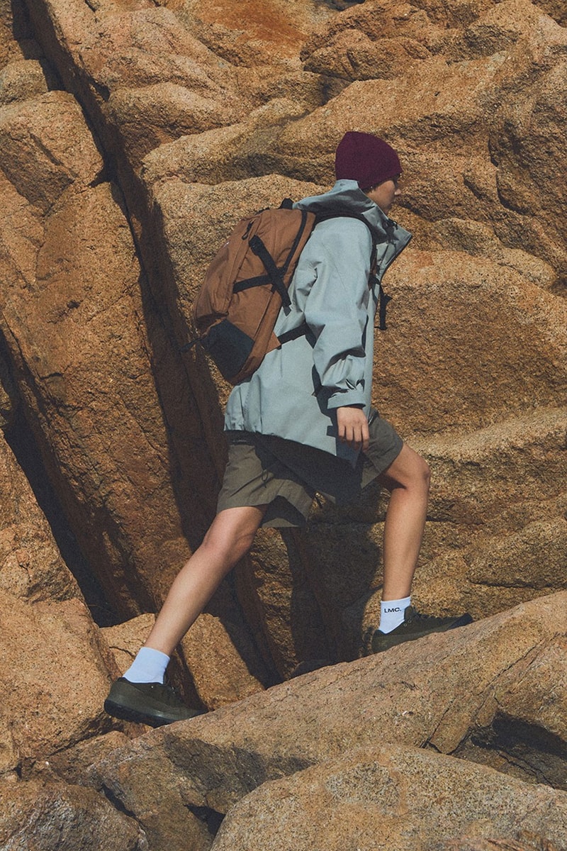 Lost Management Cities 2022 active gear collection lookbook coolon aerocool 3L w proof tees hiking shorts headwear caps bucket hats bags release info date