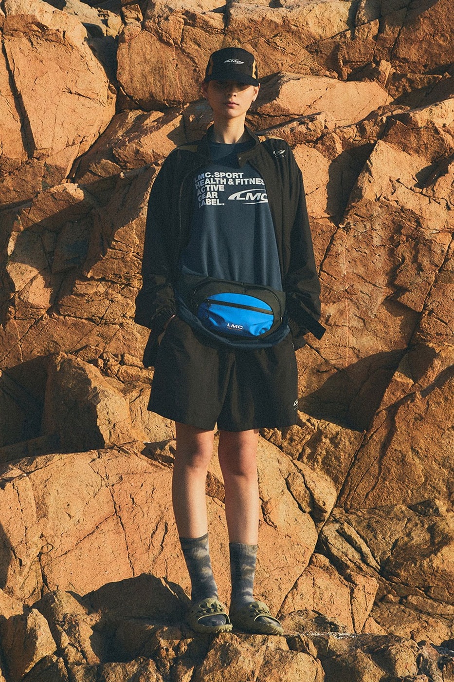 Lost Management Cities 2022 active gear collection lookbook coolon aerocool 3L w proof tees hiking shorts headwear caps bucket hats bags release info date