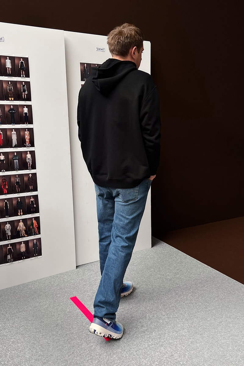 LOEWE x On Sneaker Collaboration Jonathan Anderson On Foot Womenswear Fall Winter 2022 2023 FW22 Runway Show Release Information