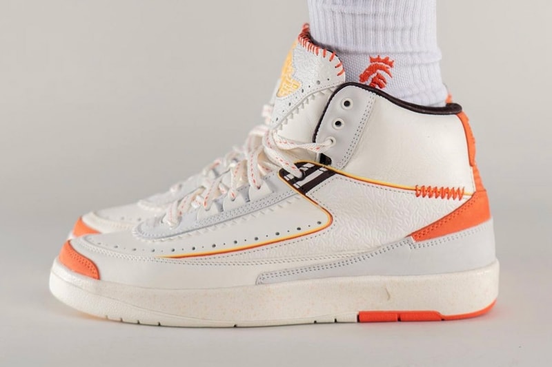 Maison Chateau Rouge Air Jordan 2 DO5254-180 on foot look yankeekicks Michael Jordan sneakers kicks MJ 23 Chicago Bulls footwear Paris 