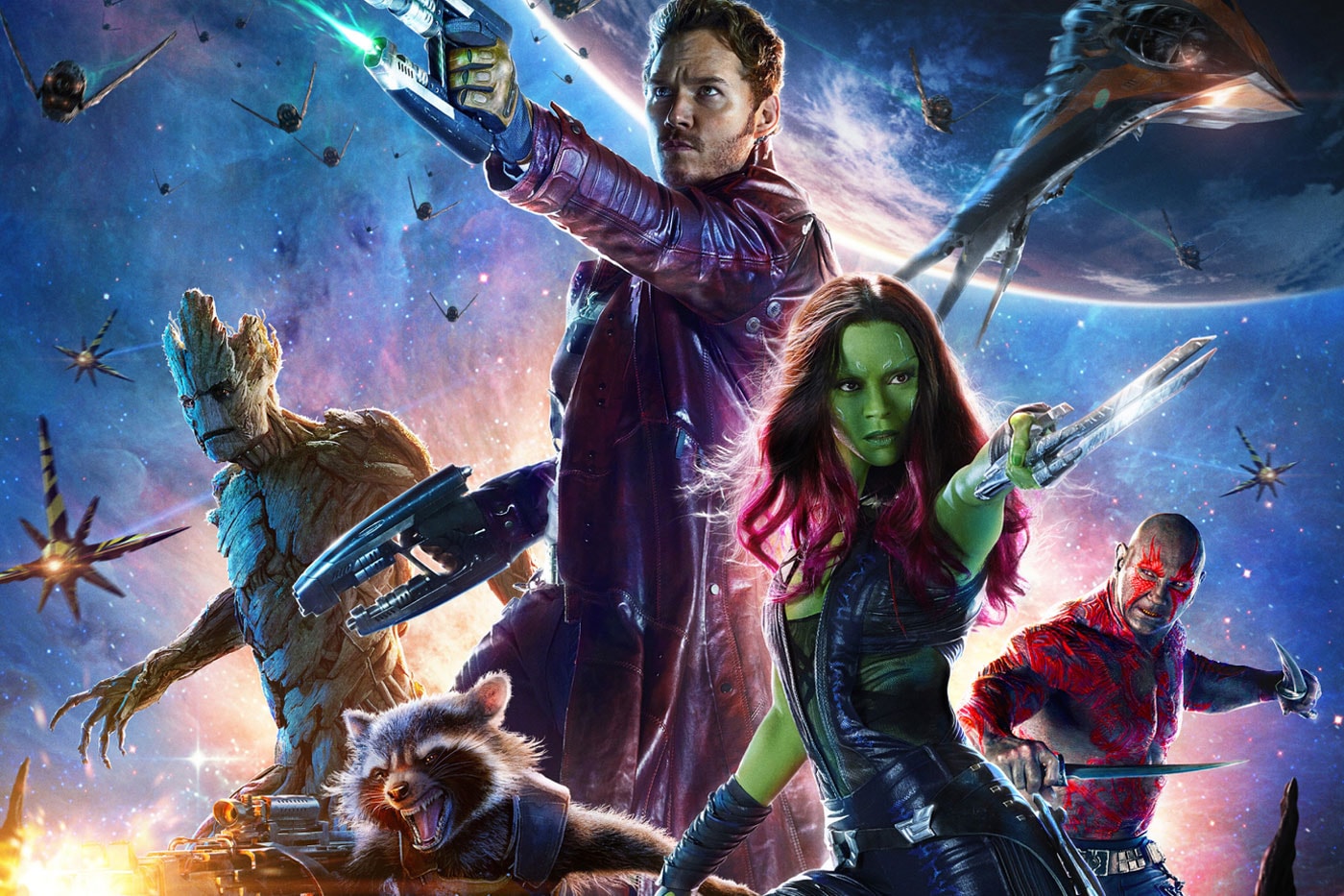 Zoe Saldana Teases Fans That 'Guardians of the Galaxy 3' Is "the Best One Yet" chris pratt marvel cinematic universe mcu gamora groot 
