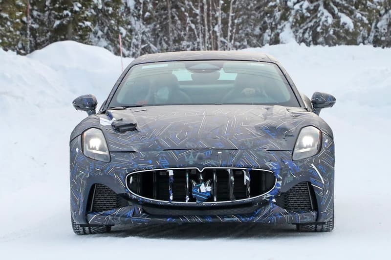 maserati granturismo 2022 model design teaser camouflage body hidden 