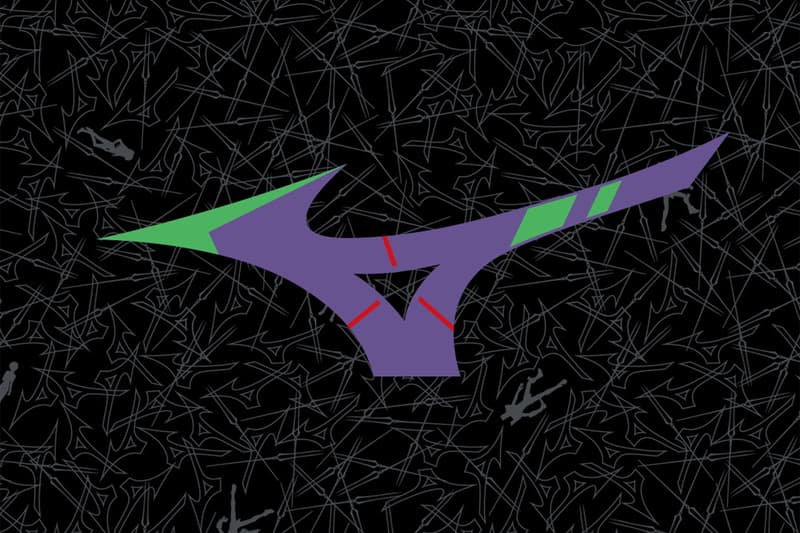 Mizuno Evangelion collab teaser images neon genesis tv show purple green red yellow unit 01 unit 02 info 