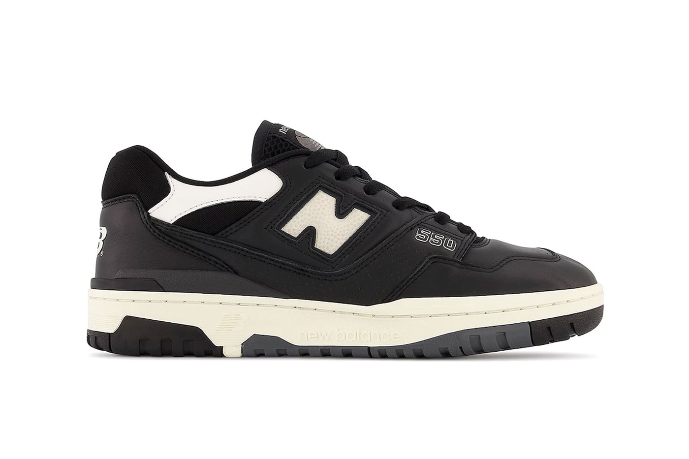 New Balance 550 Is Arriving in a "Panda" Colorway BB550LBW black and white sneakers shoes