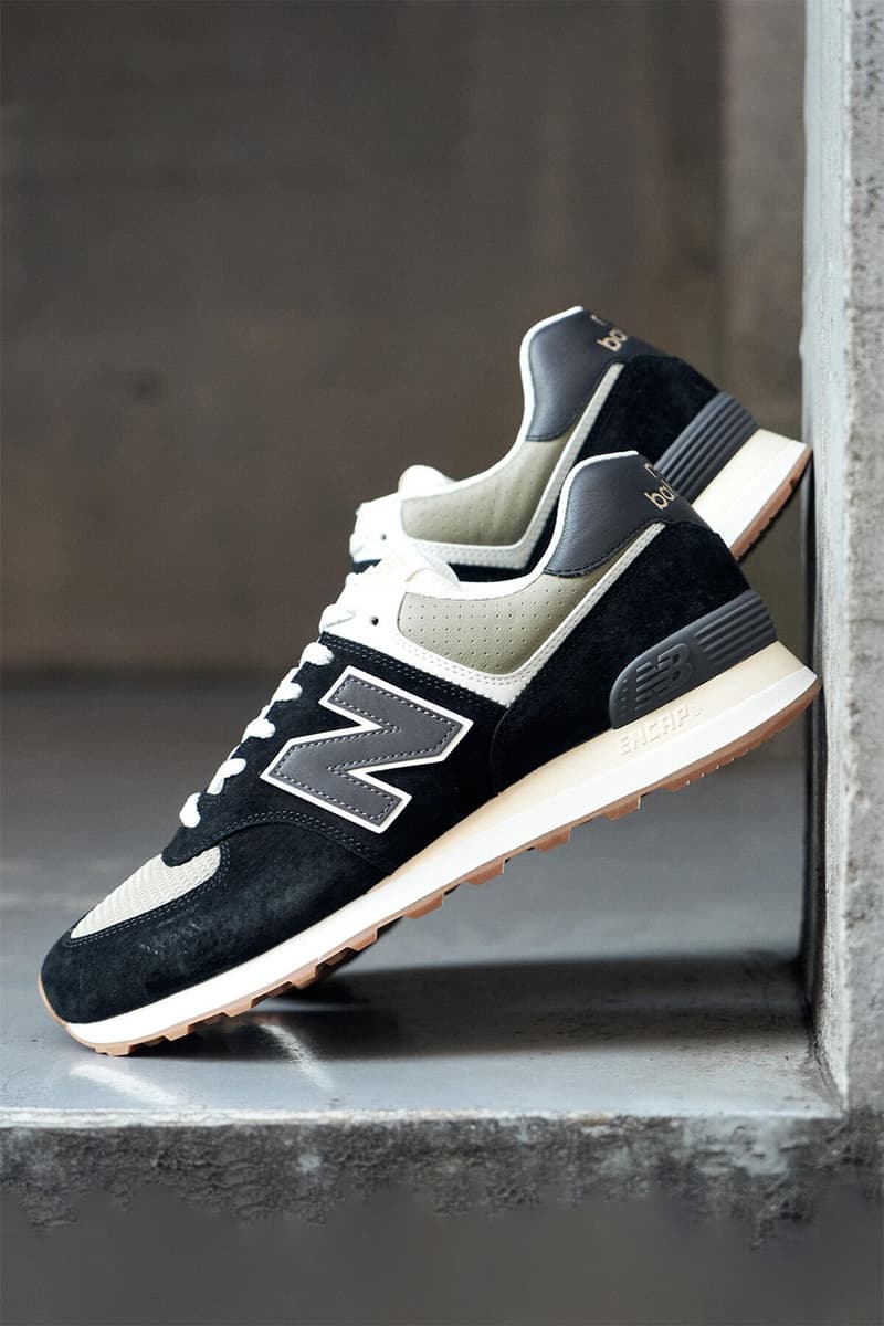 beams new balance 574 black white gum release info store list buying guide photos price 