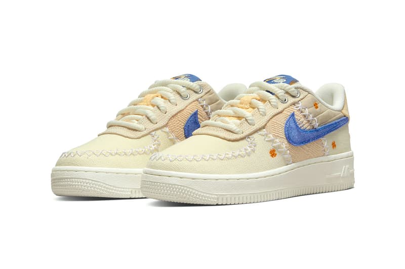 Nike Air Force 1 Low Los Angeles Anniversary Edition california poppy woven nylon canvas deconstructed orange sail rope laces tan dv4141-100 release info date price