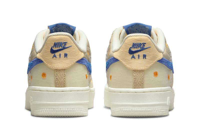 Nike Air Force 1 Low Los Angeles Anniversary Edition california poppy woven nylon canvas deconstructed orange sail rope laces tan dv4141-100 release info date price