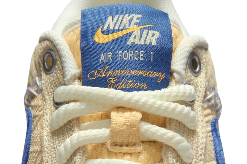 Nike Air Force 1 Low Los Angeles Anniversary Edition california poppy woven nylon canvas deconstructed orange sail rope laces tan dv4141-100 release info date price