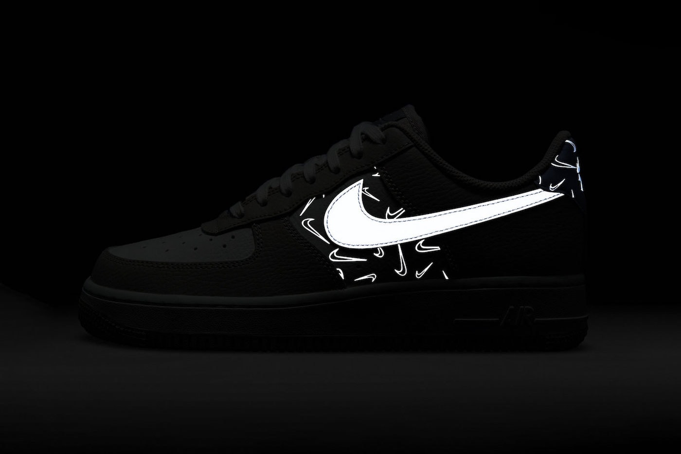 Nike Gets Reflective on this Black and Orange Air Force 1 Low