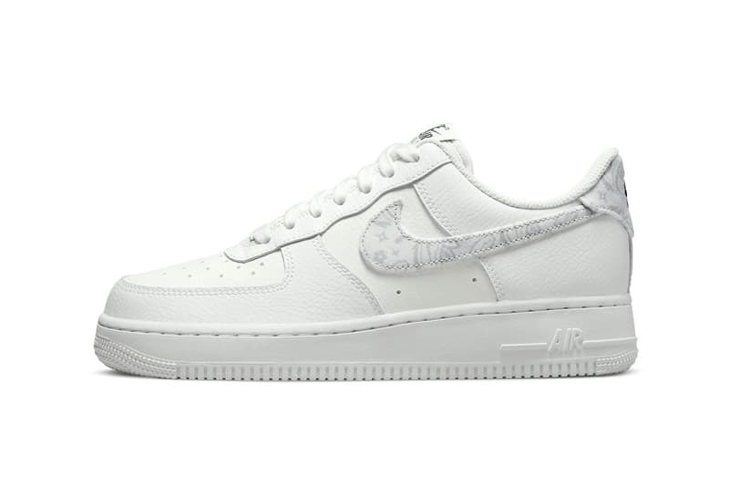 Nike Air Force 1 White Paisley Print Colorway white grey fog dj 9942 100 información de lanzamiento fecha información de precio