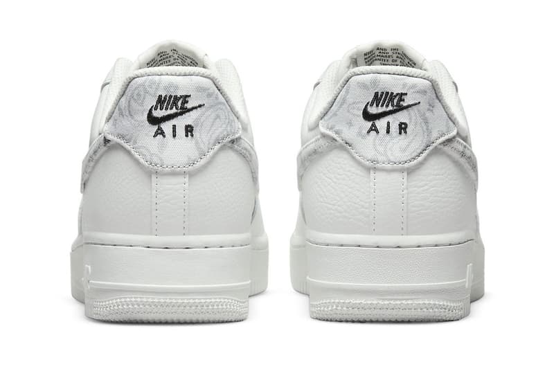 Nike Air Force 1 White Paisley Print Colorway white grey fog dj 9942 100 release info date price info