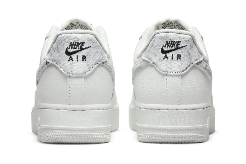 Nike Air Force 1 White Paisley Print Colorway white grey fog dj 9942 100 release info date price info