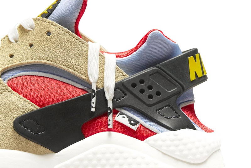 Nike Air Huarache Yin Yang dv2117-700 white light blue tan orange yellow motifs semi translucent outsole release date info price 130 USD