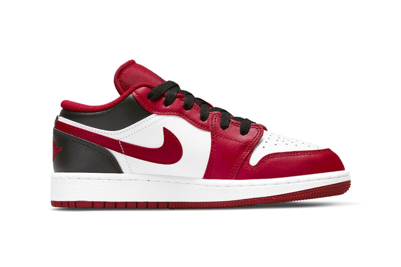 The Air Jordan 1 Low Is Dropping in Another Iteration of the Chicago Bulls Colorway nike jordan brand nba michael jordan white and red 553560-163