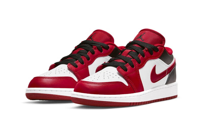 The Air Jordan 1 Low Is Dropping in Another Iteration of the Chicago Bulls Colorway nike jordan brand nba michael jordan white and red 553560-163