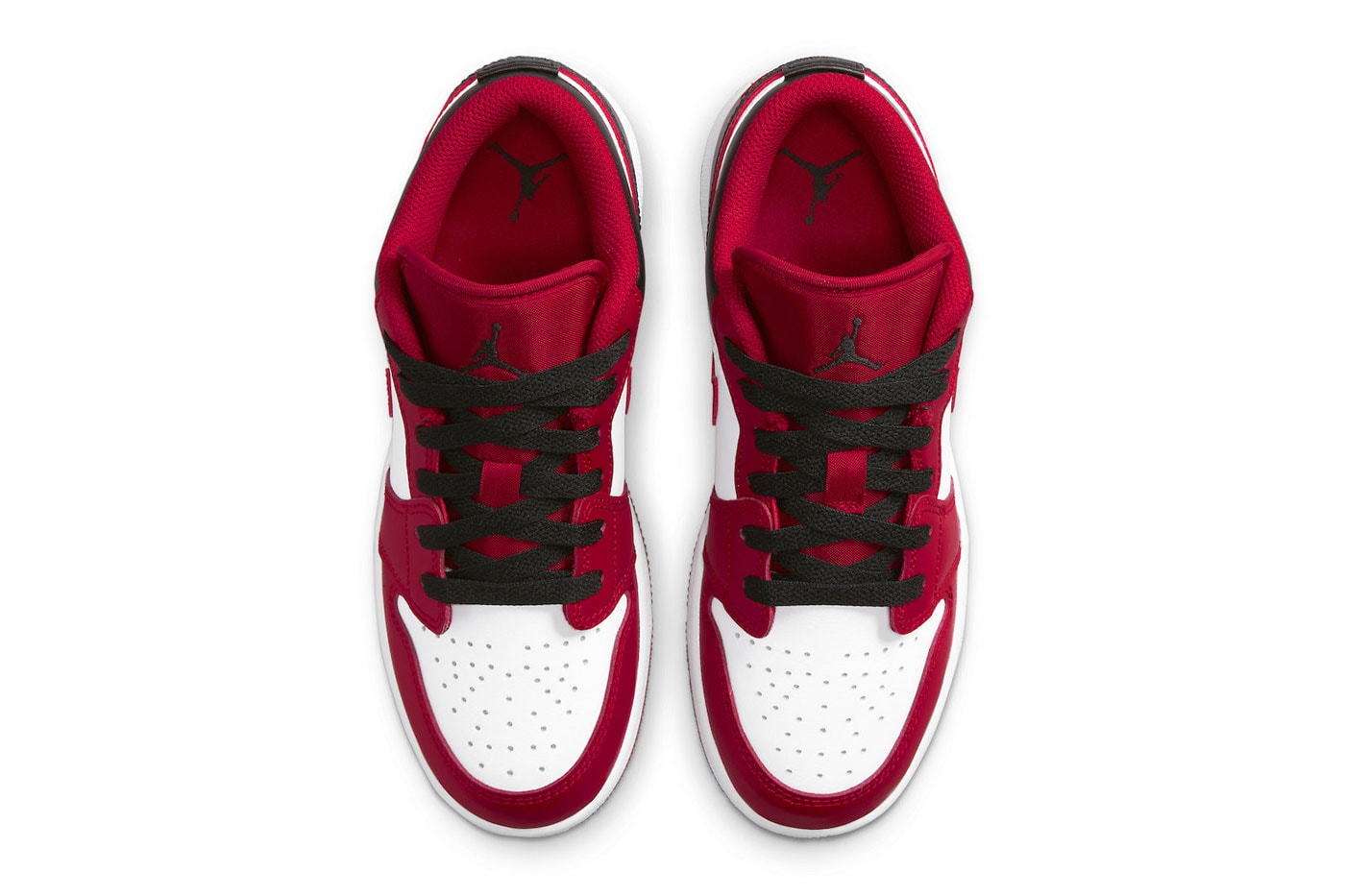 The Air Jordan 1 Low Is Dropping in Another Iteration of the Chicago Bulls Colorway nike jordan brand nba michael jordan white and red 553560-163