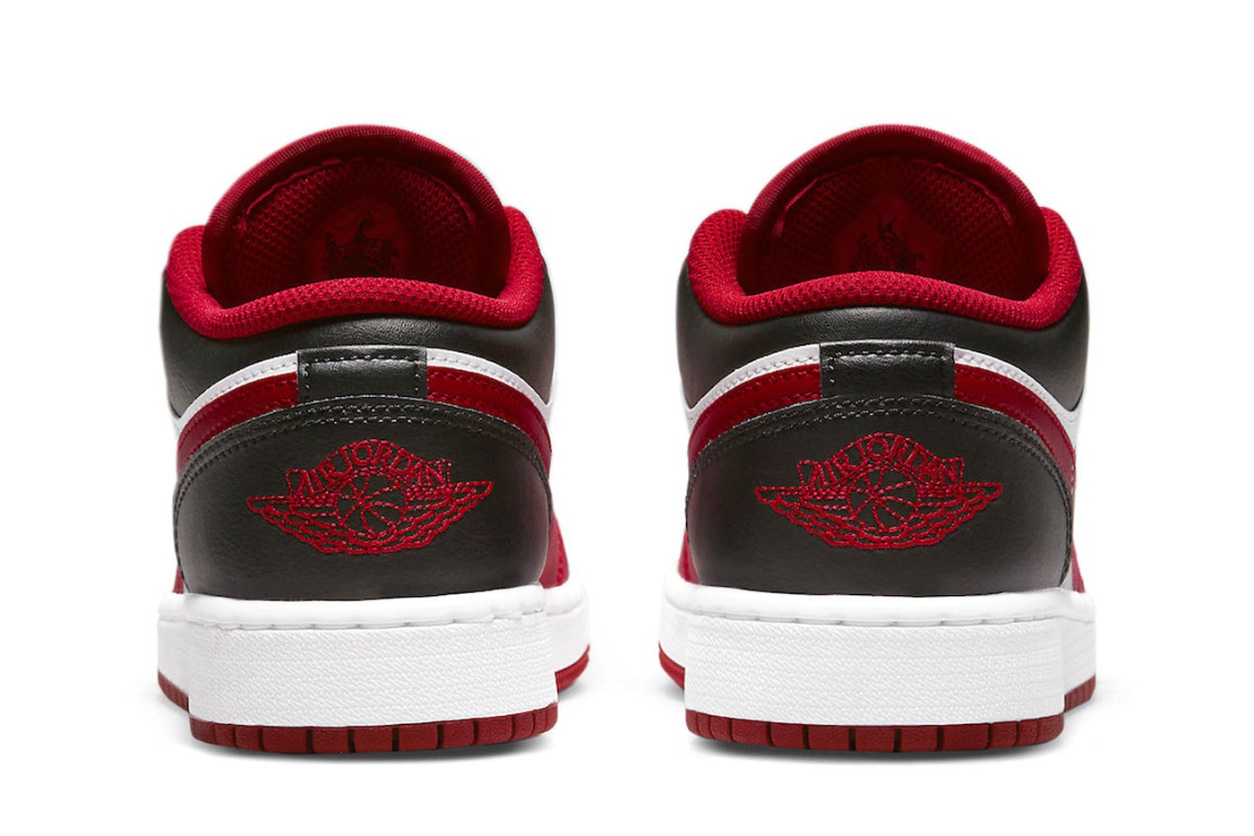 The Air Jordan 1 Low Is Dropping in Another Iteration of the Chicago Bulls Colorway nike jordan brand nba michael jordan white and red 553560-163