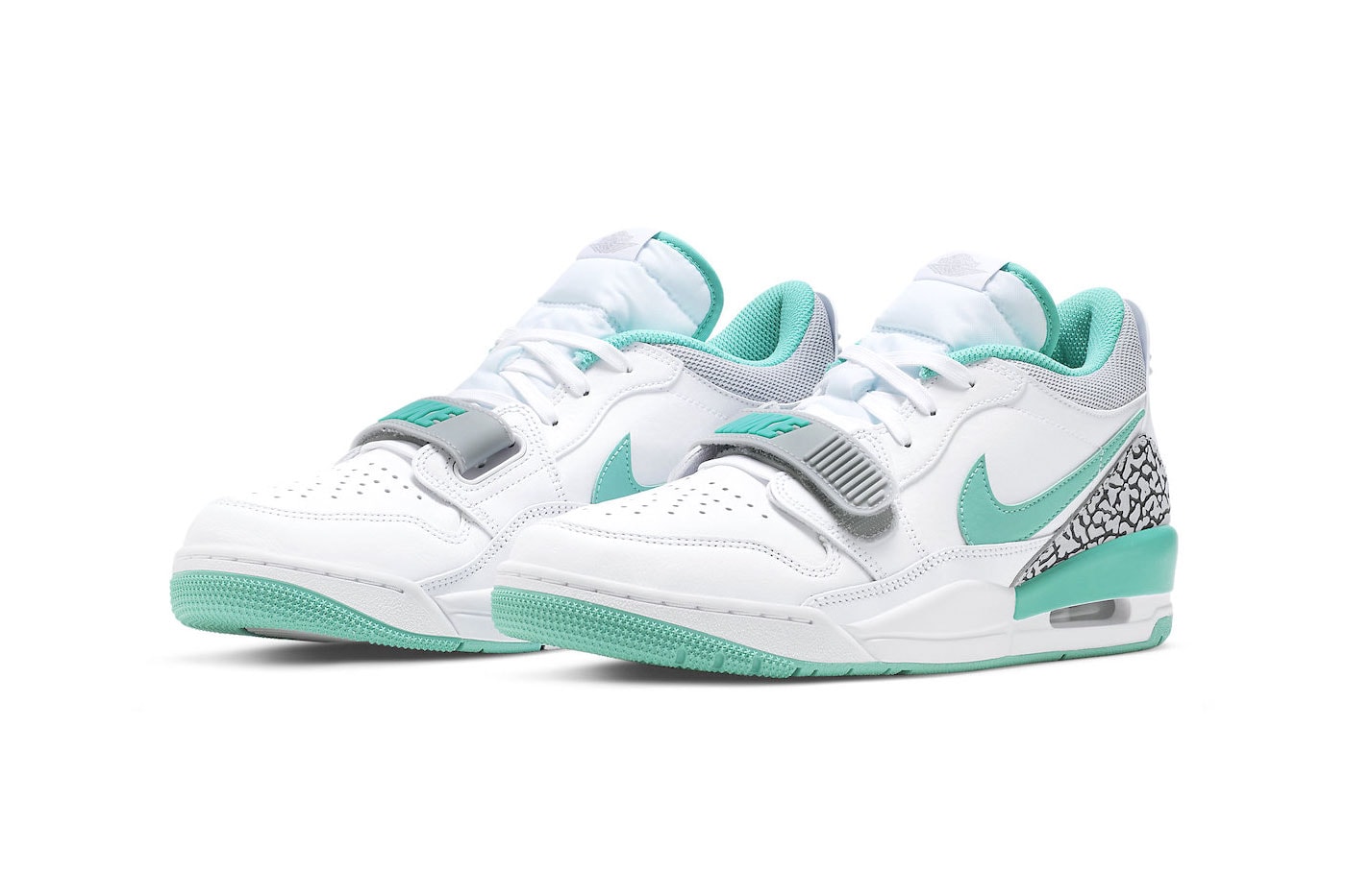 The Air Jordan Legacy 312 Low "Turquoise" Receives a Luxe Tiffany-like Colorway for the Summer white turquoise CD7069-130 nike jordan brand michael jordan