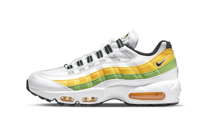 Nike Air Max 95 lemon lime dq3429 100 release info date price 180 USD white mesh leather suede green apple tour yellow
