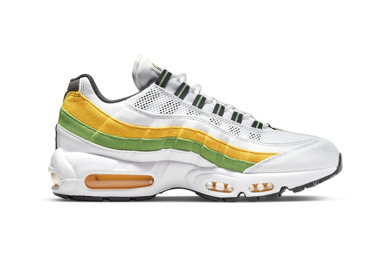 Nike Air Max 95 lemon lime dq3429 100 release info date price 180 USD white mesh leather suede green apple tour yellow
