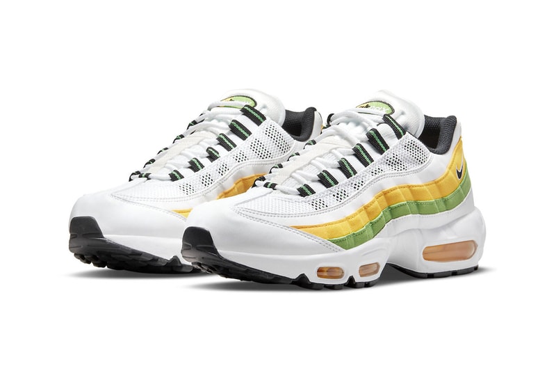 Nike Air Max 95 lemon lime dq3429 100 release info date price 180 USD white mesh leather suede green apple tour yellow