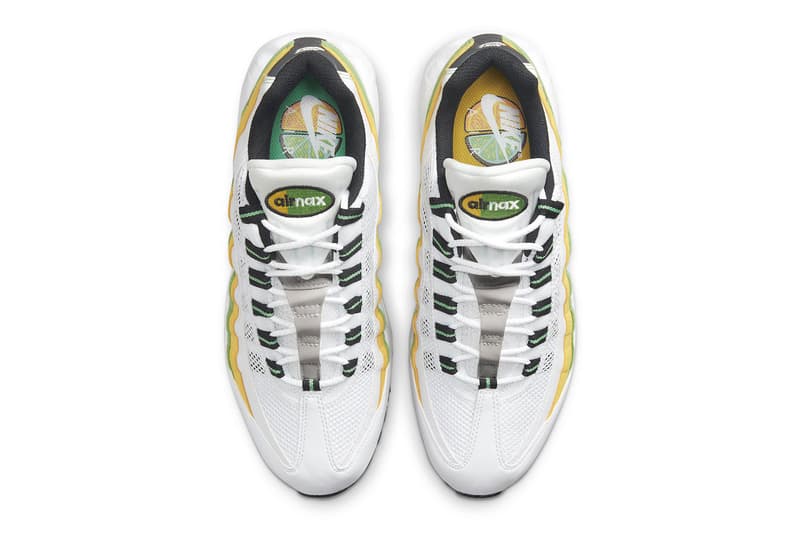 Nike Air Max 95 lemon lime dq3429 100 release info date price 180 USD white mesh leather suede green apple tour yellow