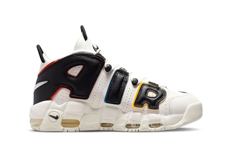 nike air more uptempo trading cards white black rainbow dm1297 100 footwear sneakers release info news