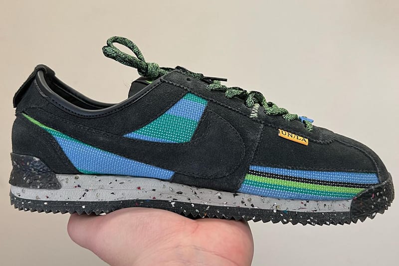 blue and black nike cortez