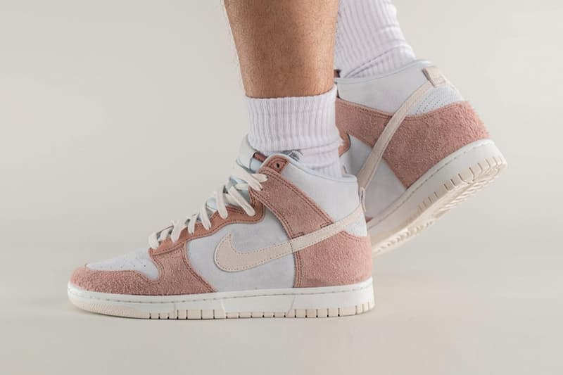 Nike Dunk High Fossil Rose DH7576-400 On-Foot Images Release Spring 2022 Nike Sportswear