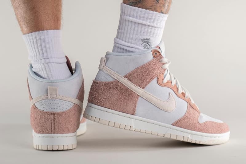 Nike Dunk High Fossil Rose DH7576-400 On-Foot Images Release Spring 2022 Nike Sportswear