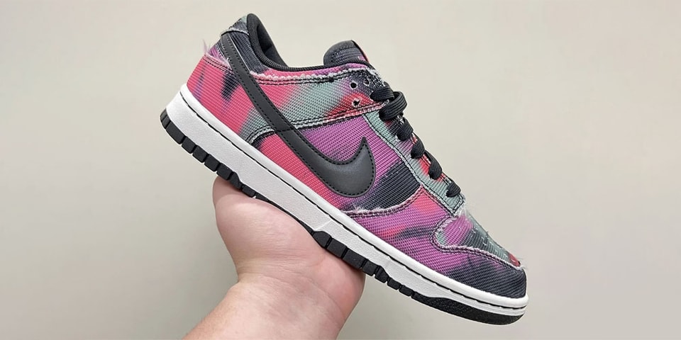 Nike Dunk Low-top Sneakers Funky Elephant Crackle Neon Color-block