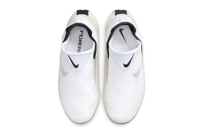 Nike Go FlyEase white sail slip on accessible bi-stable hinge mesh black swoosh price date release info 